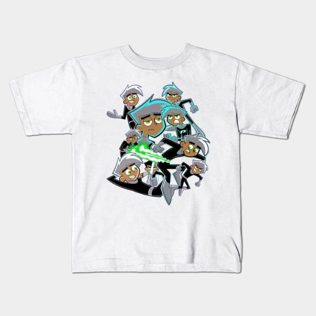 danny phantom Kids T-Shirt by thebeatgoStupid